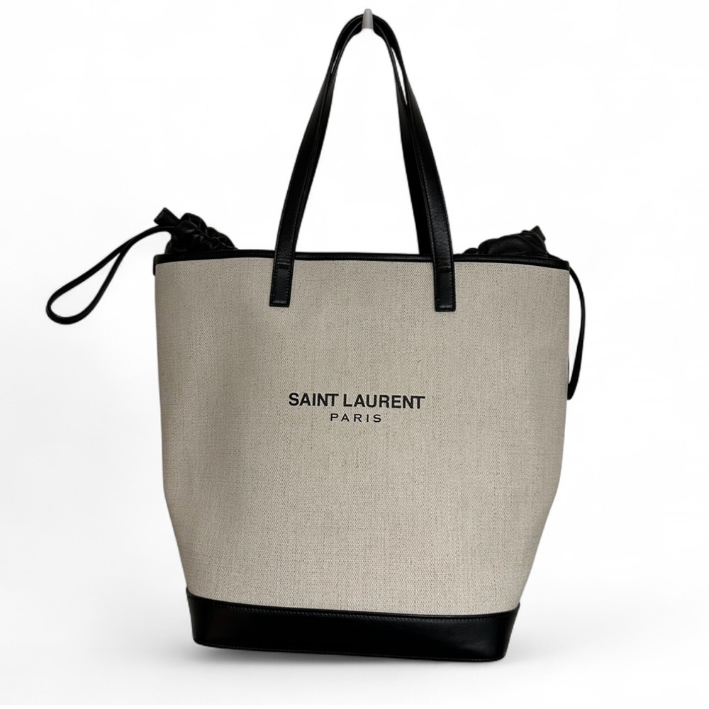 YSL Linen Canvas Teddy Shopping Bag